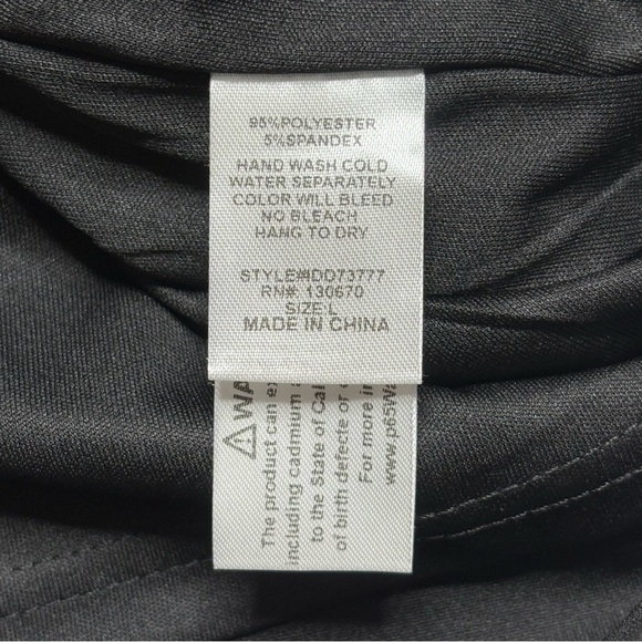 Ina Black Cocktail Party Evening Dress Sheer Bell Sleeve Details Size L - Picture 14 of 15